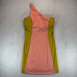 Outdoor Voices One Shoulder Dress Athletic Mini‎ Colorblock Nylon Spandex M